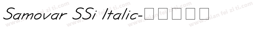 Samovar SSi Italic字体转换